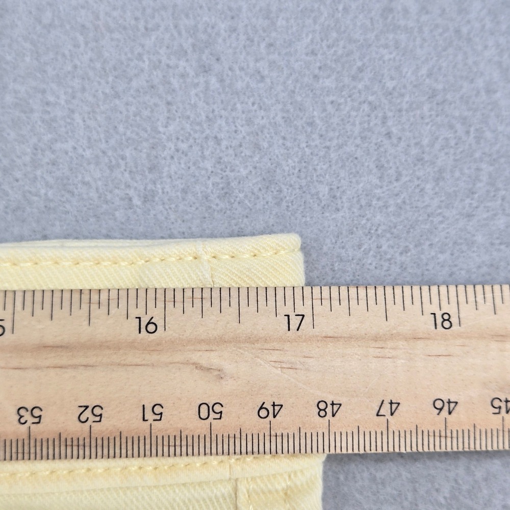Loft Palmer Wide Leg Crop Pants Yellow Pastel Denim Utility‎ Capris Size 12P EUC - Picture 9 of 11